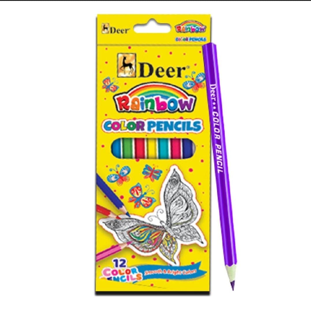 Deer rainbow color pencils