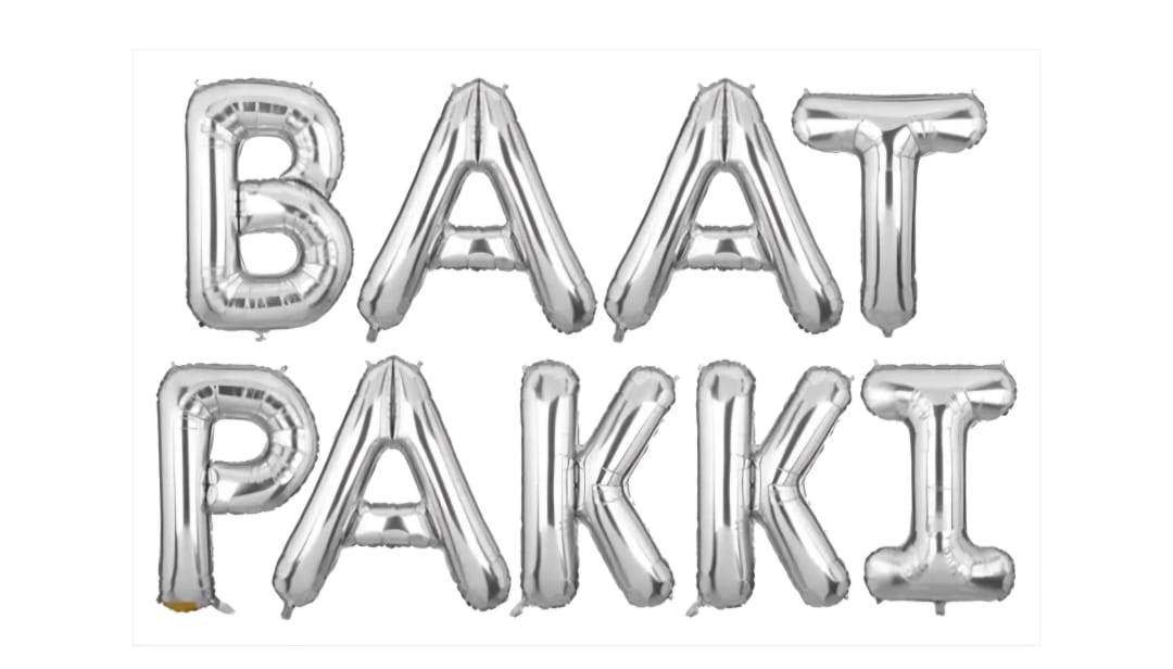 Baat Pakki Foil Balloon Set For Engagement Party Decoration and Celebrations