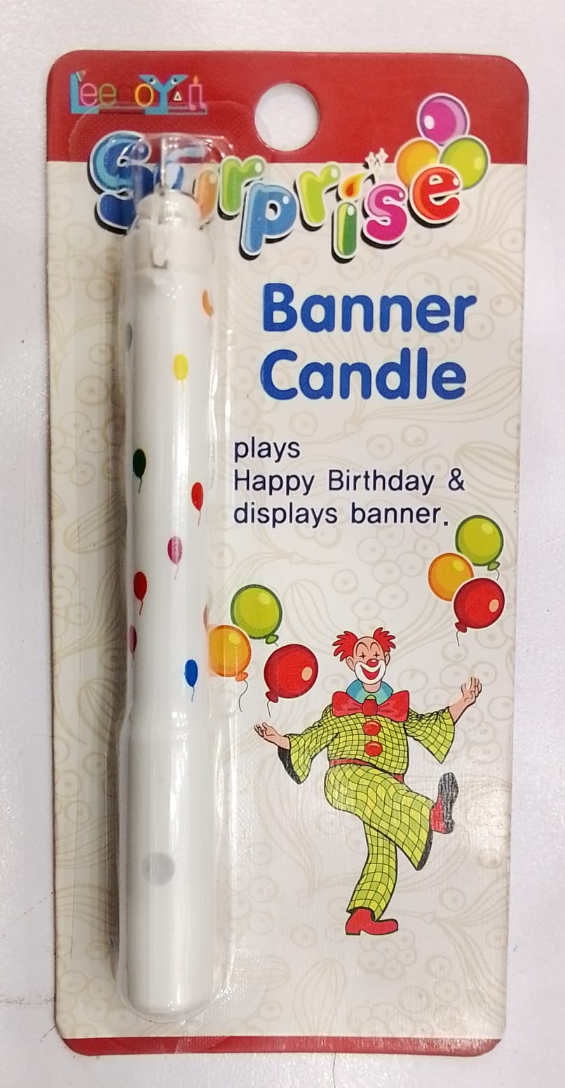 Surprise Banner Candle