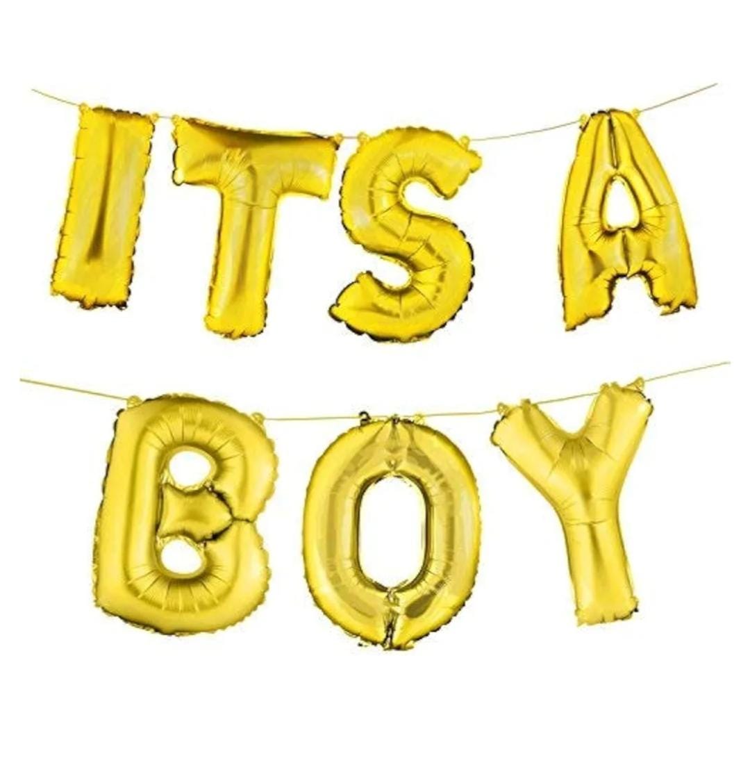 ITS A Boy foil Banner