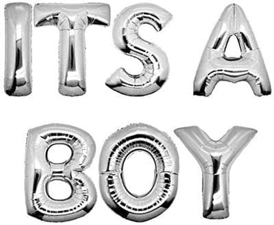 ITS A Boy foil Banner