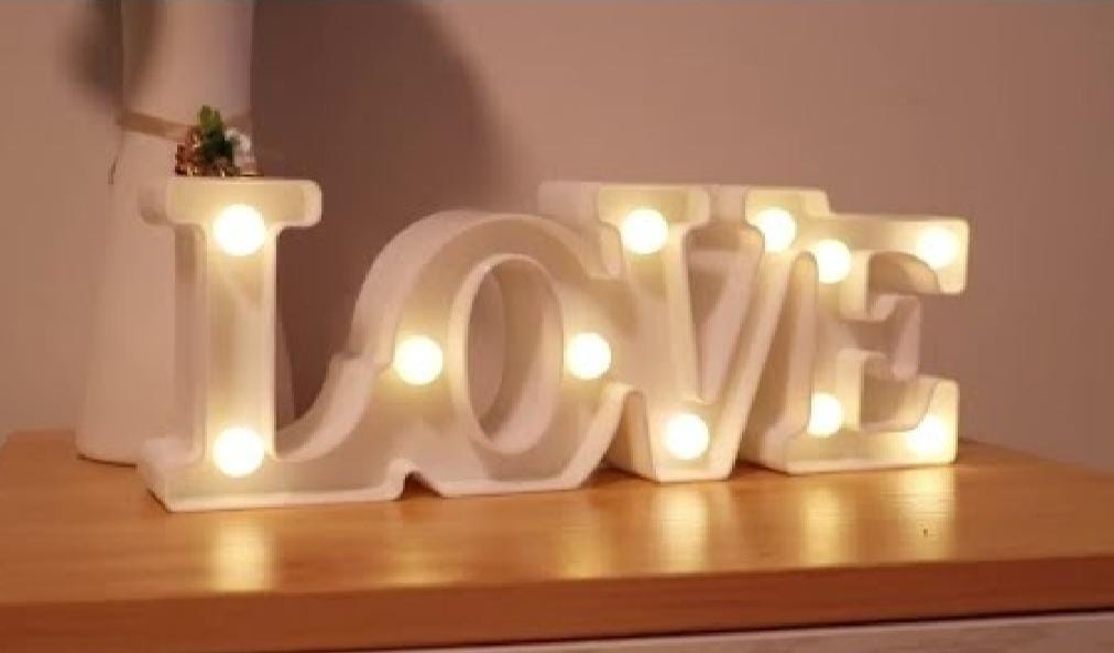 LOVE LED Light Sign Stand Decorations Wedding Party