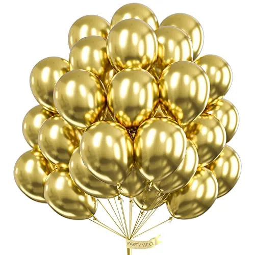 Metallic  Balloons Golden 12 inch