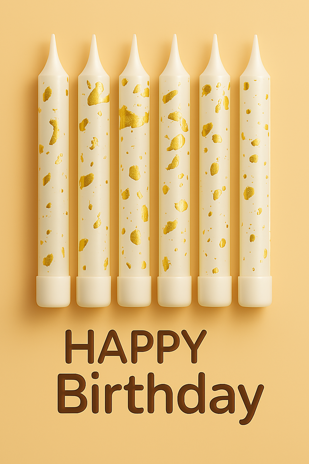 Stylish Birthday Candle Set – Gold, Black & Cream Designs for Elegant Celebrations 4 different colours