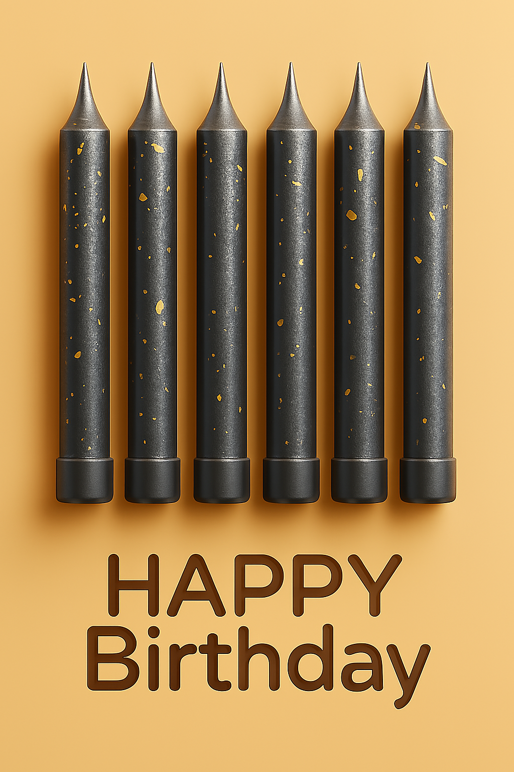 Stylish Birthday Candle Set – Gold, Black & Cream Designs for Elegant Celebrations 4 different colours