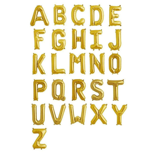 Alphabet Balloons Foil Silver/Golden