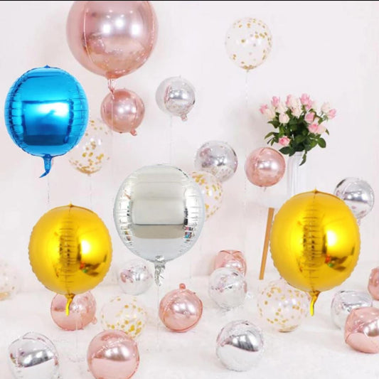 4D Round Shape Foil Balloons 22 inch
