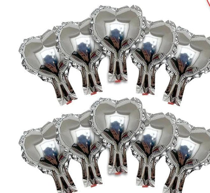 5-Inch Heart Foil Balloons – Mini Metallic Love Decor (pack of 5)