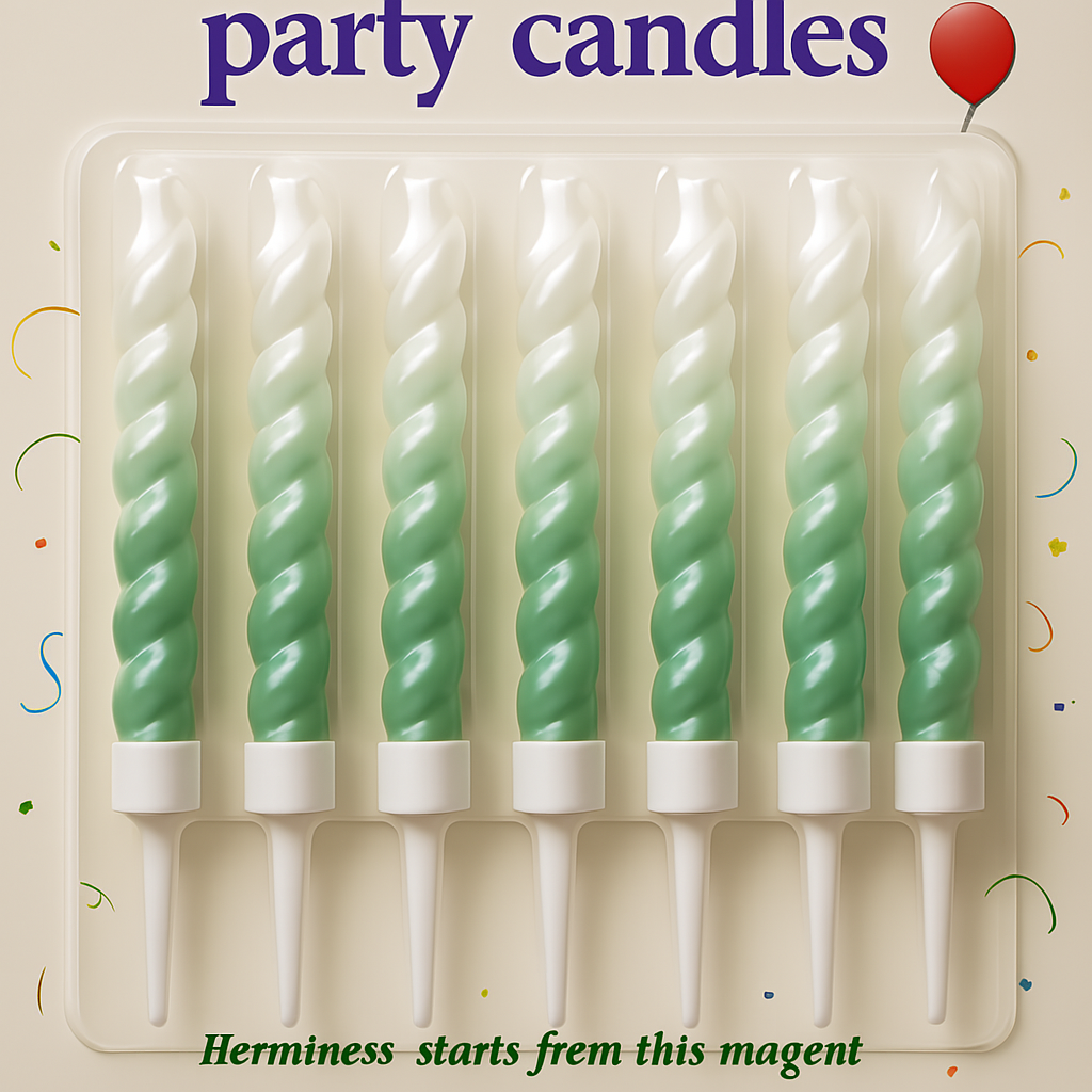Double Shade Spiral Party Candles – Pack of 6 | 6 Color Variants for All Celebrations