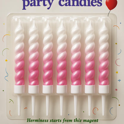 Double Shade Spiral Party Candles – Pack of 6 | 6 Color Variants for All Celebrations
