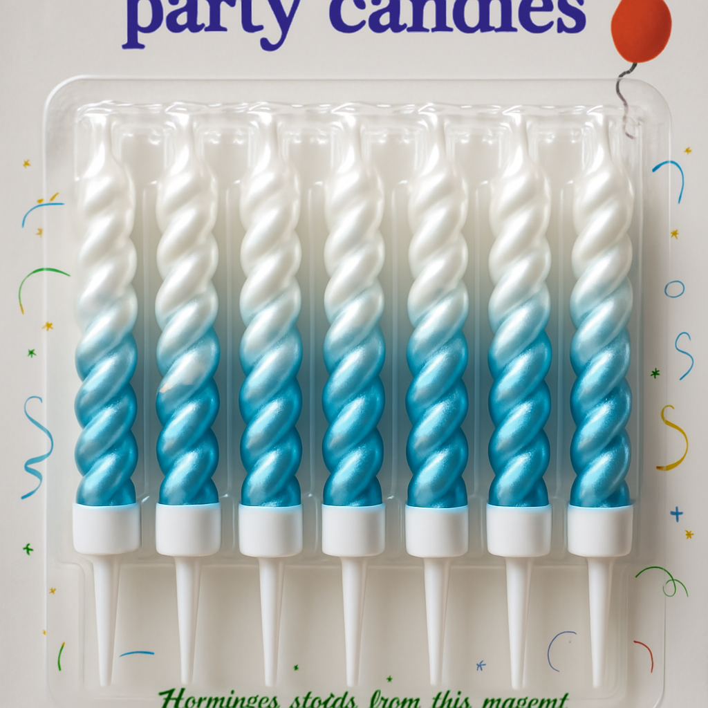 Double Shade Spiral Party Candles – Pack of 6 | 6 Color Variants for All Celebrations