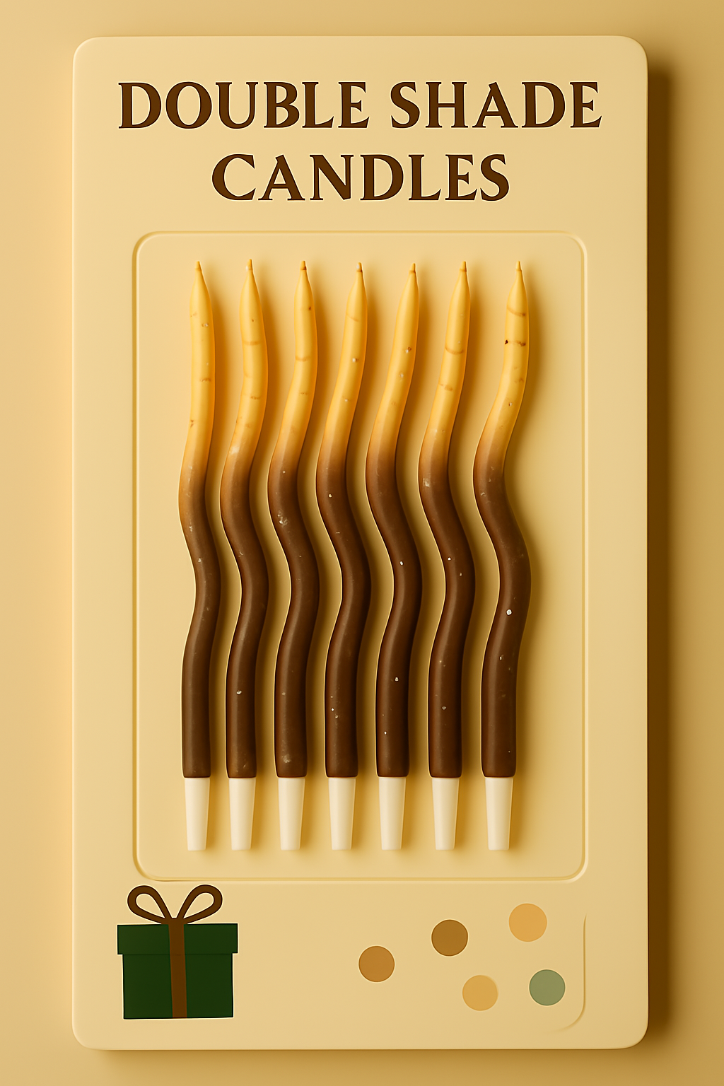 Elegant Wave Double Shade Candles – Pack of 12 (4 Unique Colors)