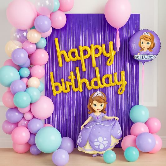 Princess Sofia Birthday Decoration Kit – 80 Pcs