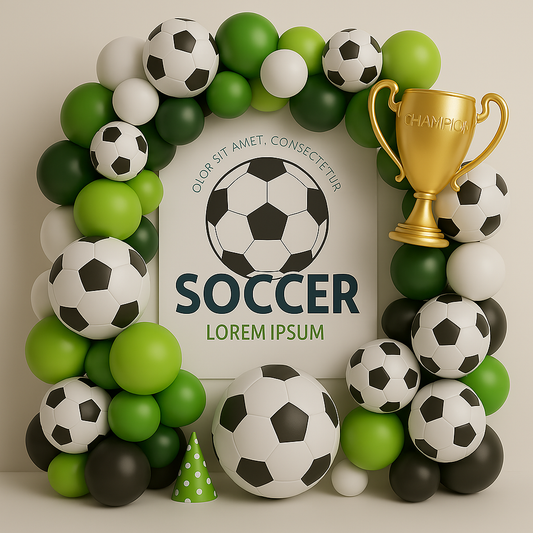 Soccer Balloon Garland Kit – 100 Pcs Sports Birthday Party Decor