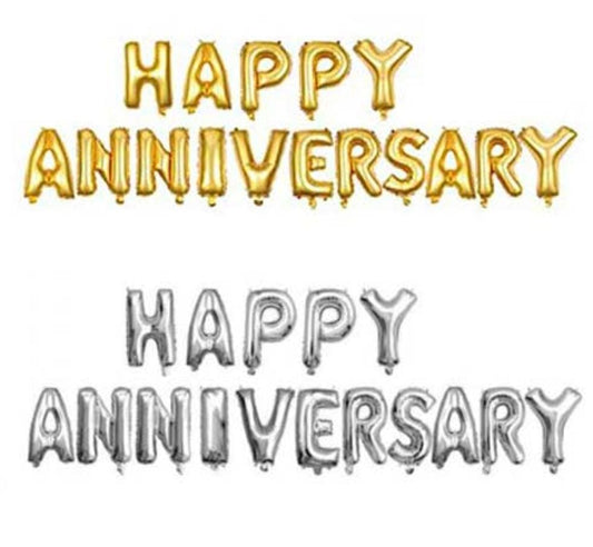 Happy Anniversary  Foil Balloon Banner