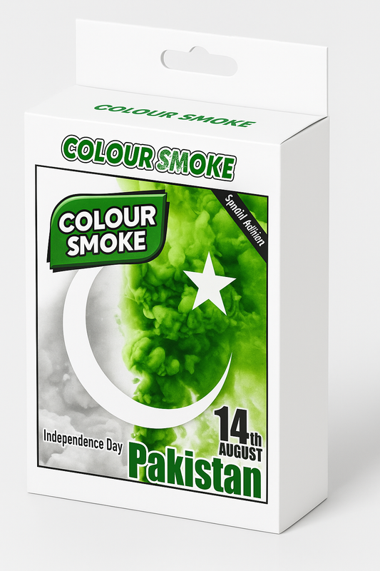 White & Green Smoke Bombs – Pack of 5 | 14 August Party Props
