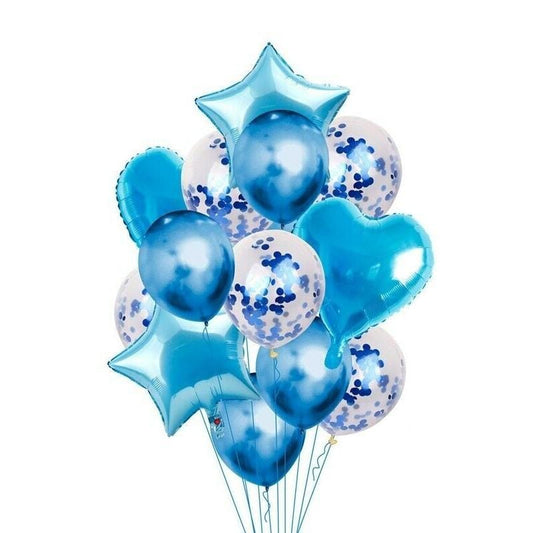 Balloons Confetti Latex Foil Star&Heart (Pack of 14)