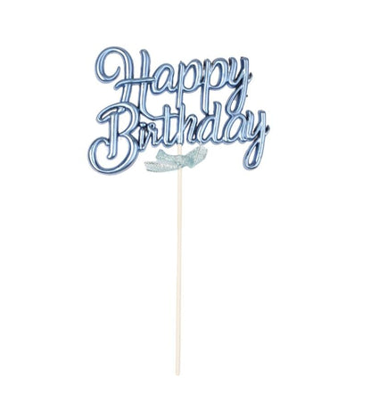 Happy Birthday Cake Topper – Plastic 3D Design