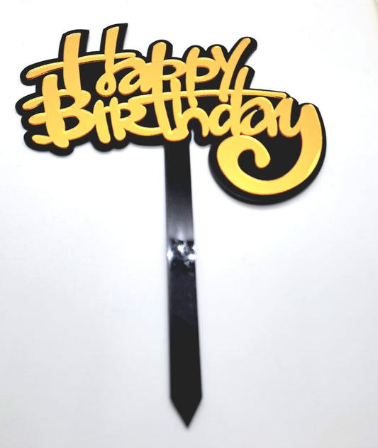 Happy birthday cake topper