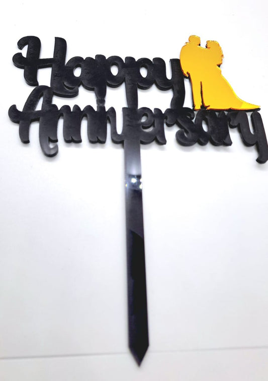 Happy anniversary cake topper