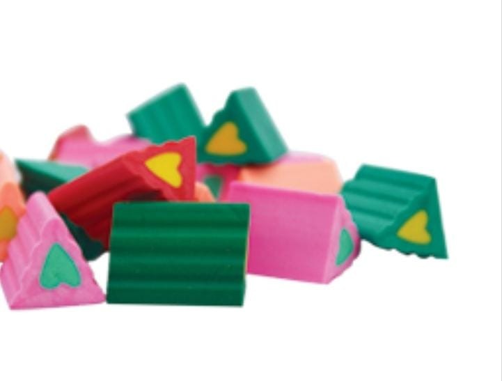 Deer trio eraser 12 pcs
