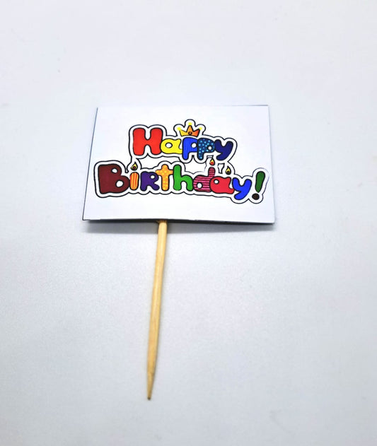 Happy birthday toppers Pack of 10