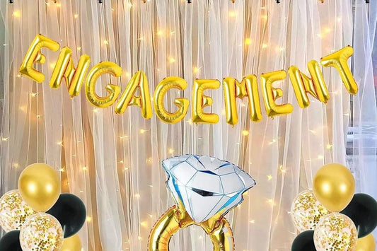 Engagement Foil Banner - Perfect for Celebrating Your Special Moment!