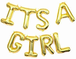 ITS A Girl foil banner