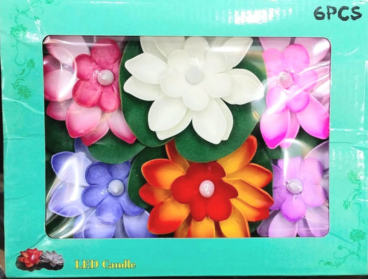 Led Floating Flower Lights ( pack of 6)