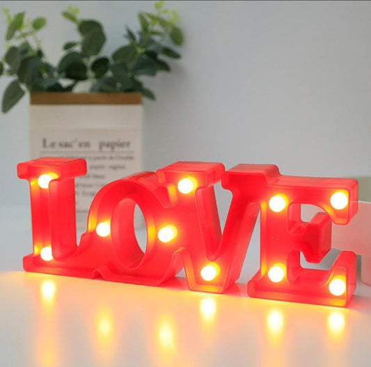LOVE LED Light Sign Stand Decorations Wedding Party