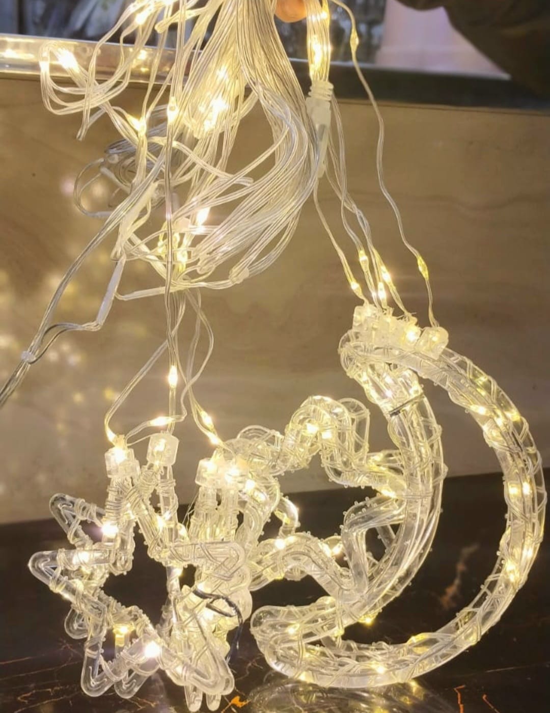 Moon star Fairy lights Transparent