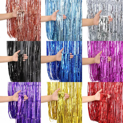 foil fringe curtain