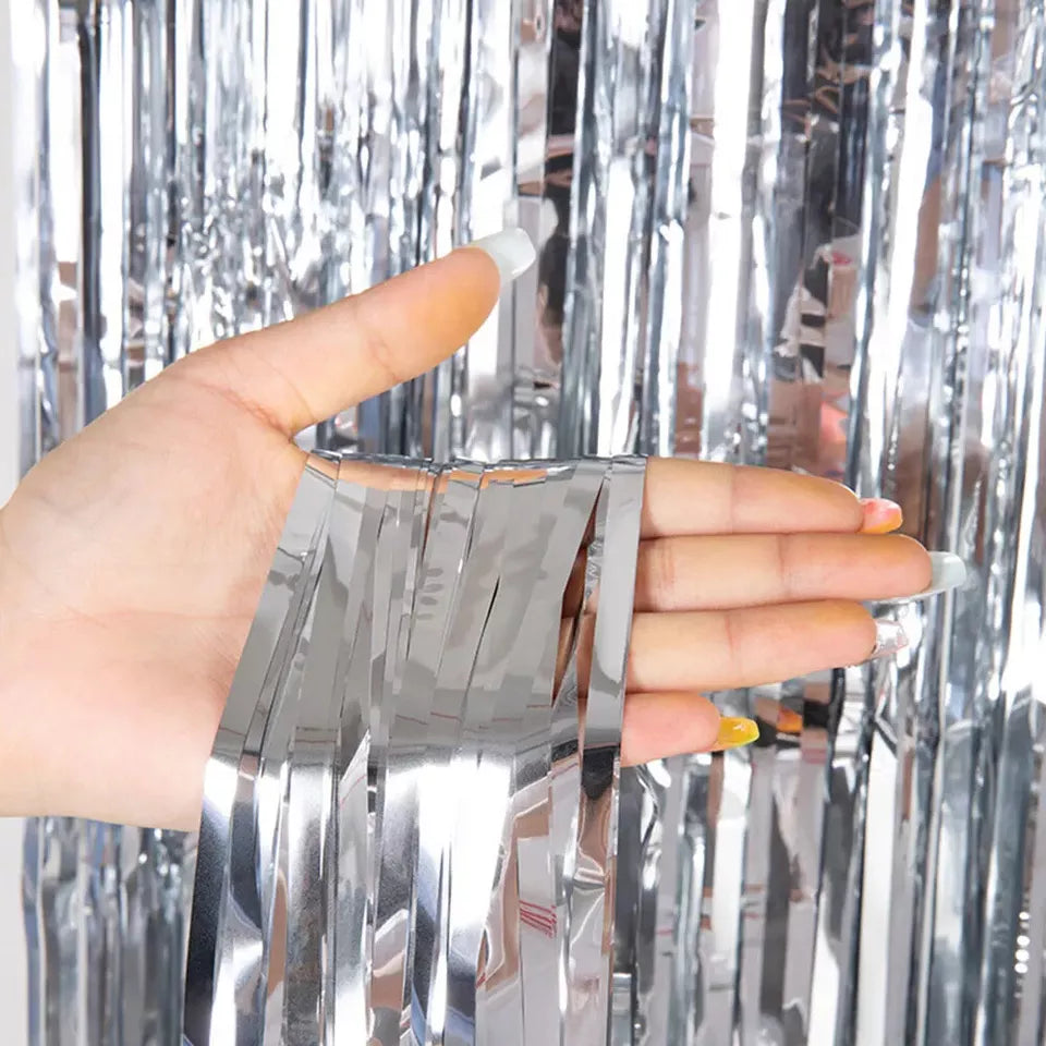 foil fringe curtain