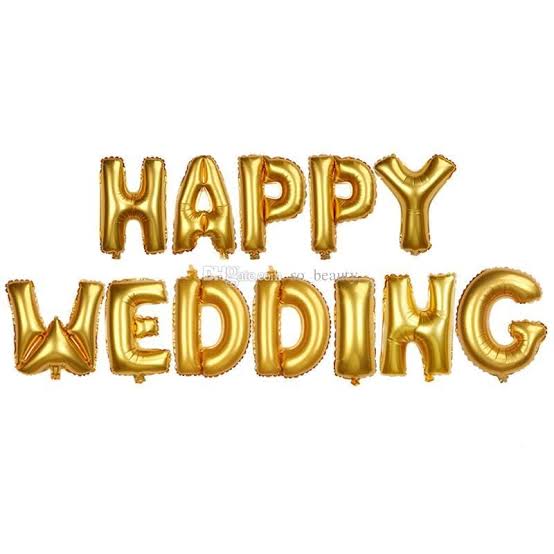 Happy Wedding Foil Banner