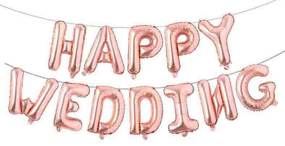 Happy Wedding Foil Banner
