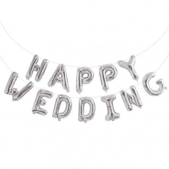 Happy Wedding Foil Banner