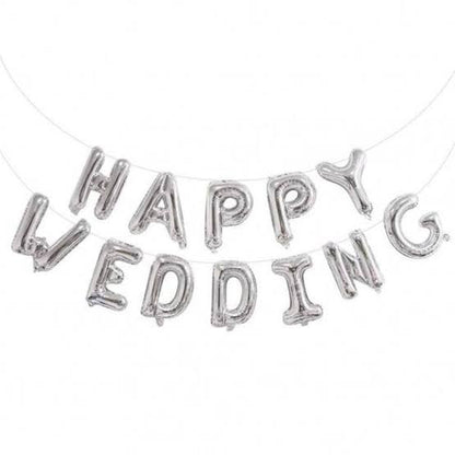 Happy Wedding Foil Banner